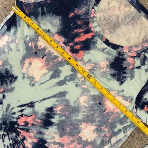 Talbots T by Talbots Pink Blue Tie-Dye Top XL - Picture 4 of 8